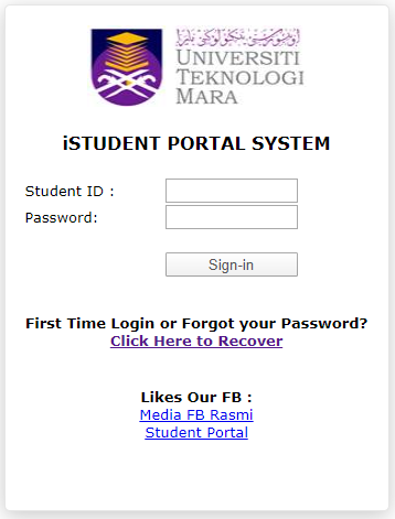uitm student portal